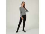 T-shirt Manches Longues Fitness femme - 500 Gris