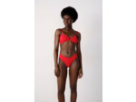Brésilien high leg bas de maillot texturé