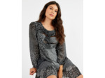 Robe courte imprimée NOIR