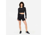 Short taille haute gainant Fitness Cardio Noir
