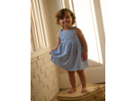 Robe rayée à imprimé citron pour bébé fille