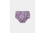 Robe et bloomer imprimé fleuri à manches volantes Bébé Fille