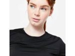 T-shirt manches courtes fitness cardio femme Noir