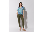 Pantalon 7/8 slim uni KAKI Femme