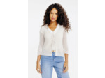 Cardigan uni manches 3/4