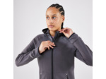 Veste chaude de running Femme - KIPRUN Run 500 Warm Gris charbon