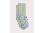 Chaussettes vertes antidérapantes à motif ours