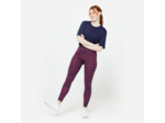 Legging de fitness en coton femme, violet cerise