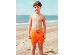 Short de bain orange à motif magique
