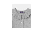 Gilet gris à col pour fille