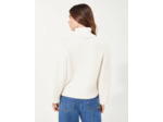 Pull col roulé beige