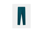 Lot de 2 leggings violets à pois ou bleus unis doublés pour filles