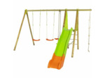 PORTIQUE BOIS MÉTAL 2,30 MÈTRES AVEC TOBOGGAN