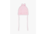 Bonnet rose en tricot avec oreilles 3D