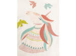 T-shirt écru animation licorne avec glitter pour fille