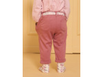 Pantalon avec ceinture fleuri
