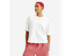 T shirt crop top femme, Elementals, blanc
