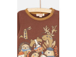 T-shirt marron à motifs animaux