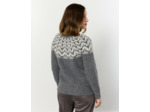 Pull épais jacquard GRIS Femme