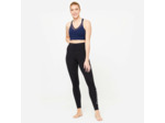 Legging danse moderne taille haute ceinture plate femme, noir fumé et blanc