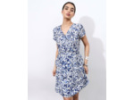 Robe courte imprimée BLEU