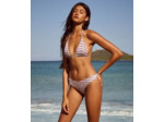 Maillot de bain triangle à rayures pailletées