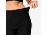 Legging de fitness bas droit femme, noir