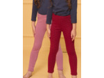 Lot de 2 leggings rose et rouge