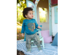 Pantalon en twill couleur vert militaire bébé garçon