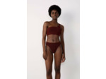 Brassière asymétrique haut de maillot en matière extensible