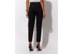 Pantalon 7/8 cigarette uni NOIR Femme
