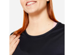 T-shirt manches courtes fitness cardio Plus Size femme Noir
