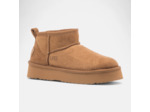 Boots à talon compensé Femme cognac