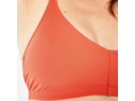 Haut de maillot de bain brassière texturée natation Femme - Lila simy terracotta