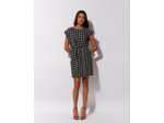 Robe courte imprimé graphique NOIR