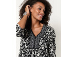 Robe courte imprimé léopard NOIR