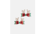 Lot de 2 pinces crocodilles Noël pour fille