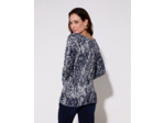 Pull fin Imprimé python BLEU Femme