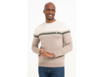 Pull col rond rayé Brique