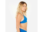 Haut de maillot brassière texturé surf Femme - Bea bleu