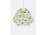 Polo rayé vert tilleul - bébé garçon