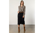 Jupe longue en denim unie NOIR