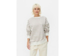 Sweat-shirt oversize à rayures