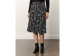 Jupe midi imprimée NOIR