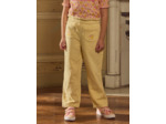 Pantalon jaune brodé