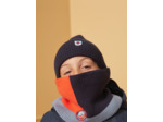 Bonnet maille côtelé bicolore