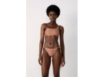 Brassière asymétrique haut de maillot à motif