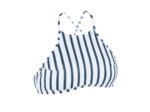 Haut de maillot de bain femme brassière surf dos dégagé ANDREA MARIN BLANC GRIS