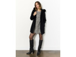 Manteau mi-long uni NOIR Femme