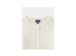 Gilet écru à broderies florales pour filles